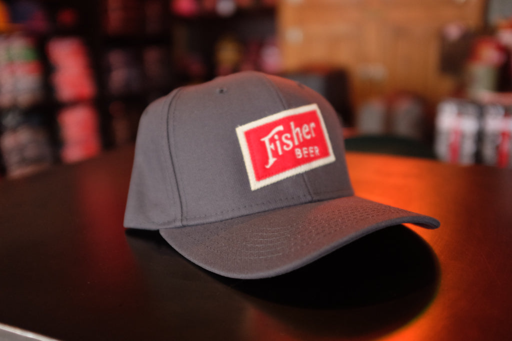 High Crown Full Canvas Hat w/ Red Felt Patch | Fisher Brewing Company
